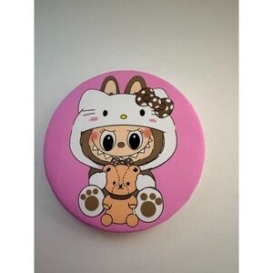 Pink MONSTER with Bear Cosmetic Compact Mirror - NWOT